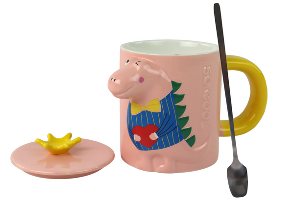 Dinosaur Pink Dinosaur Infuser Mug 400 ml
