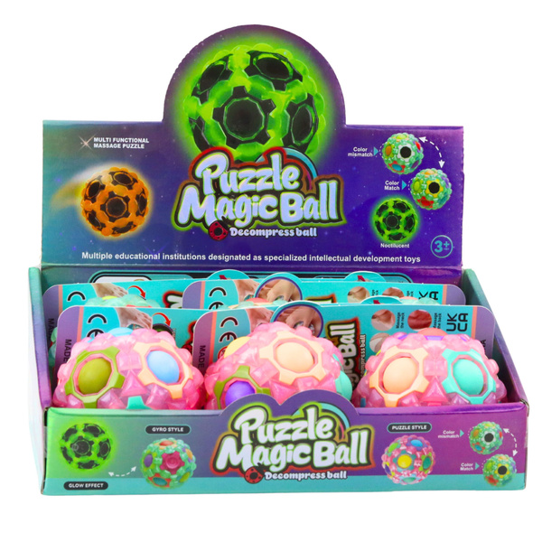Magic Ball Puzzle Fluoreszierende Noppen 7cm Mix