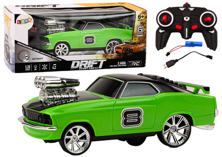 Ferngesteuertes Auto 1:18 Drift 360 Lichter klingen grün