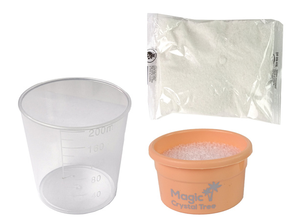 Magischer rosa Baum, wachsende Kristalle für Kinder