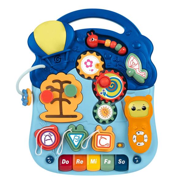 Interaktiver Lerntisch für Kleinkinder mit Licht- und Soundeffekten, Pastellfarben, 6-in-1