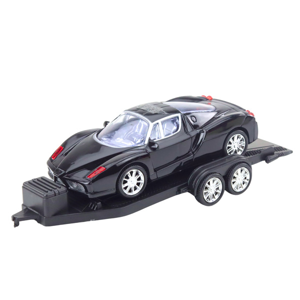 Set of Off-Road Car Red Tow Truck Black Sports Car 59cm