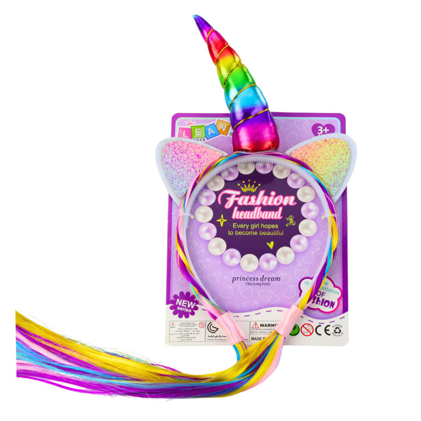 Unicorn Horn Headband Colorful Hair Braids