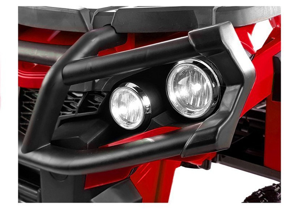 Quad BDM0906 Electric Ride On Vehicle Pumped Wheels - Red