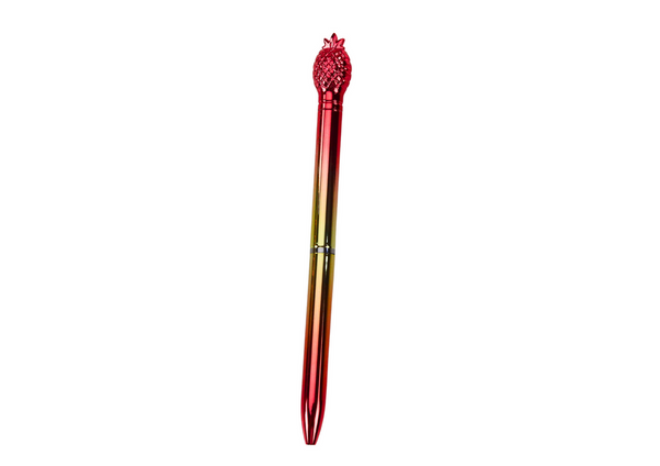 Pineapple Ballpoint Pen Shiny Gold Color Blue Refill 0.7mm Mix