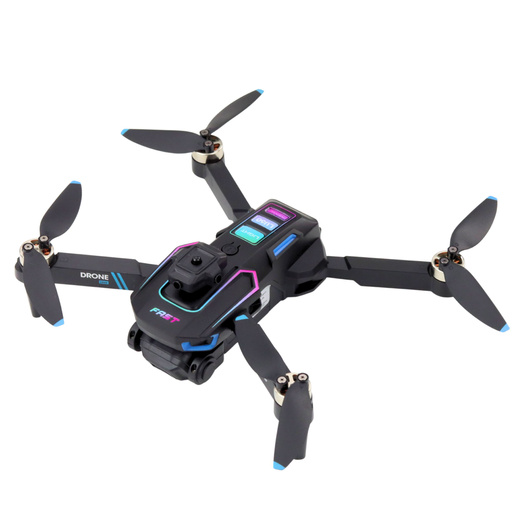 LU60 Drone Dual HD Camera LED Lights App Black