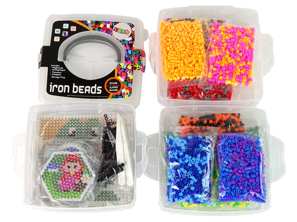 DIY 6,000 Piece Coloured Ironing Beads Set
