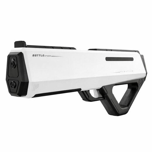 Elektrisches Wasserpistolengewehr, weiß, Reichweite 12 m, 400 ml