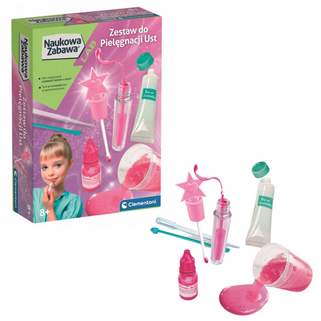 Spielerische Wissenschaft Kosmetikset Lippenbalsam und Lipgloss Polnische Sprache Clementoni 50253