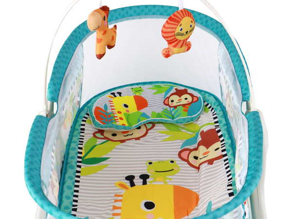 Multifunktionale Bettwippe 2in1 Kindermatte Geräusche Vibrationen Blau