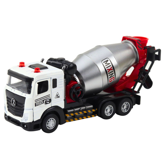 Concrete Mixer Construction Vehicle Metal Cabin Rotating Drum Lights Sounds