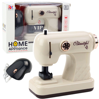 Toy Sewing Machine With Mouse For Kids Light White