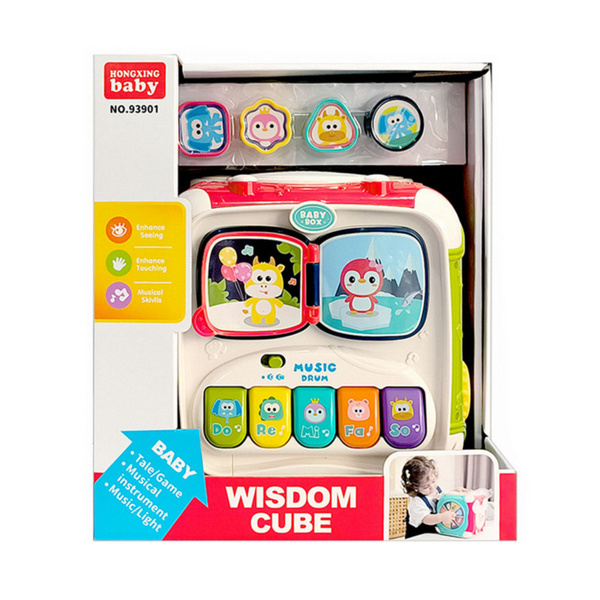 Large Multifunctional Educational Cube Piano Sorter Drum