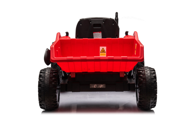 HC-306 Red Battery Tractor With 24V Trailer
