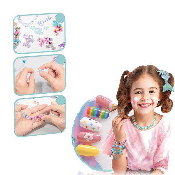 Beauty Set Jewelry Bracelet Beads Hairpin Mermaid Tail 48pcs