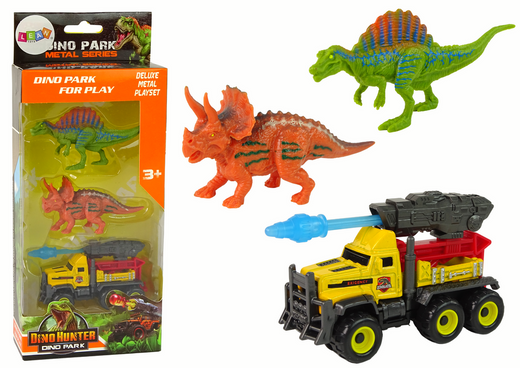 Dinosaurier-Figuren-Auto mit Raketen-Set