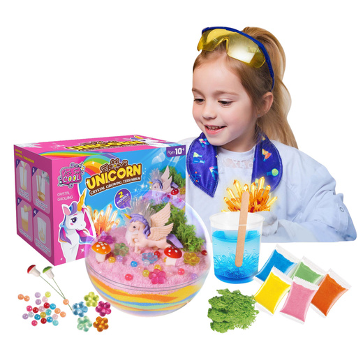 2-in-1 DIY Creative Kit: Unicorn Terrarium for Crystal Growing