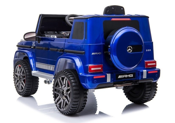 Kinderfahrzeug Mercedes G63 AMG Blau lackiert Ledersitz EVA-Reifen Auto