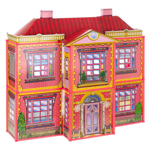 Villa Großes Puppenhaus 6 Zimmer Möbel Zubehör 128 Stk.