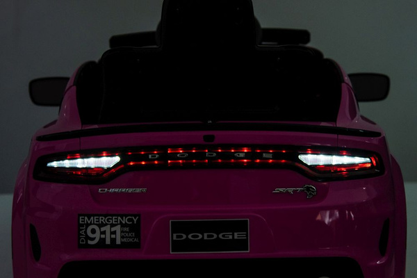 Battery Car Dodge Charger Police Pink