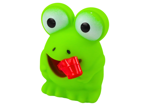 Rubber Frog With Retractable Tongue Green 7CM