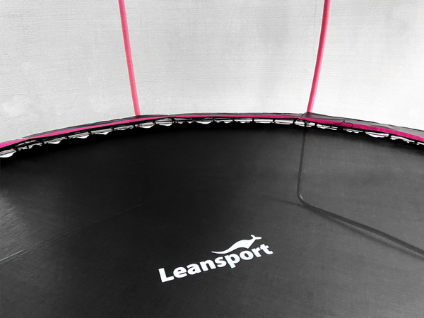 LEAN Sport Max 14ft Trampolin Schwarz-Rosa
