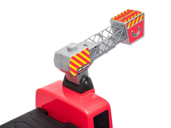 Fire Brigade Riding Vehicle Ladder Soap Bubbles Sounds Roosters
