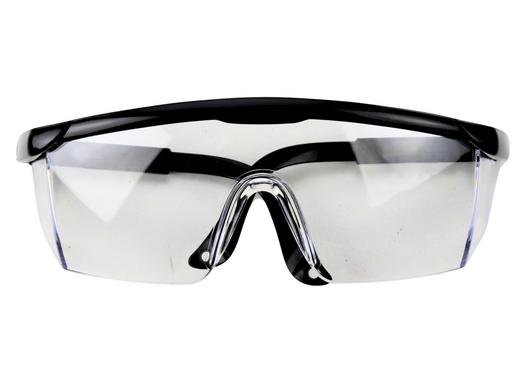 Safety Glasses Adjustable Arms Black