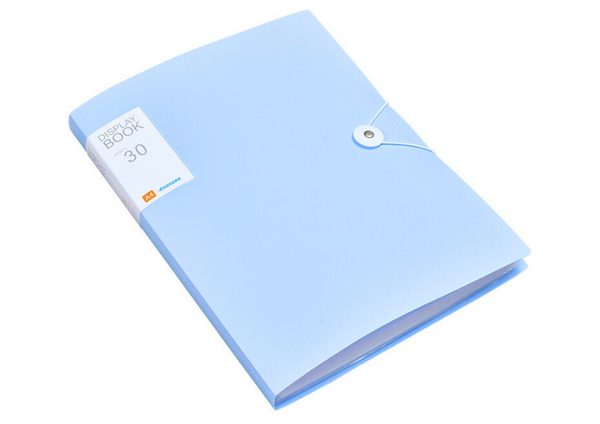 Plastic Folder with Elastic Band 30 Sheets Blue A4