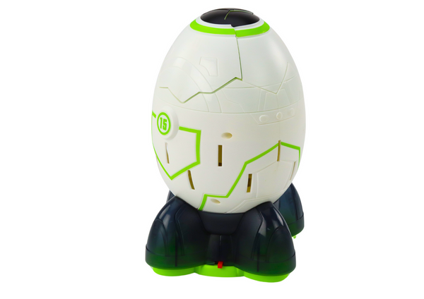 Arcade-Spiel Kosmonaut springt aus einer Weltraumrakete