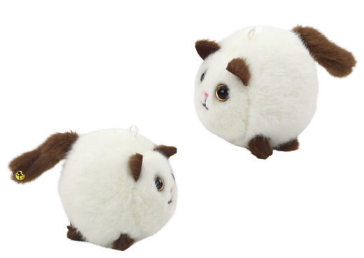Plush Stretched Cat Jumping Mascot White