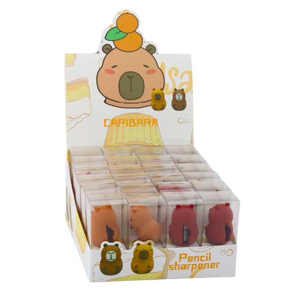 Capybara Brown Schulbürospitzer für dünne Bleistifte und Buntstifte