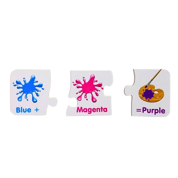 Educational Puzzle Colors in English 10 Connections