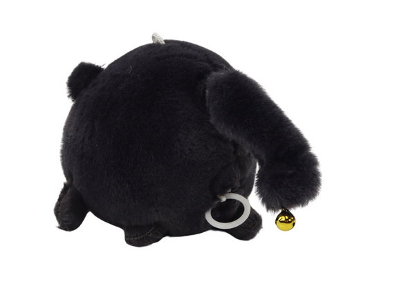Plush Stretched Cat Jumping Mascot Black