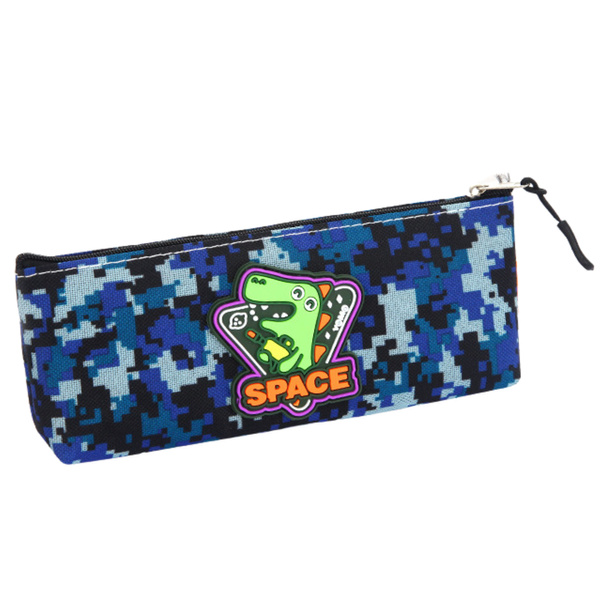 Federmäppchen Space Dinosaur Pixel Blau 20x8cm