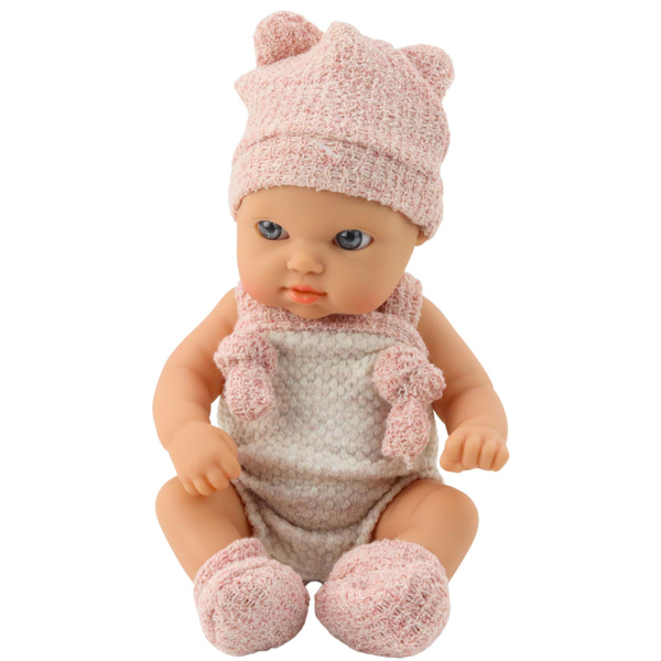 Baby Doll, Pink Outfit, Hat, Bib, 18 cm