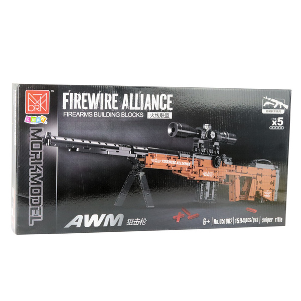 Klocki Konstrukcyjne Karabin Snajperski AWM Funkcja Strzału 1594 el.