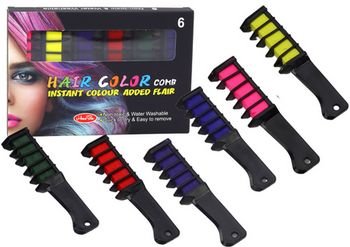Hair Coloring Set Chalk 6 Pieces Matte