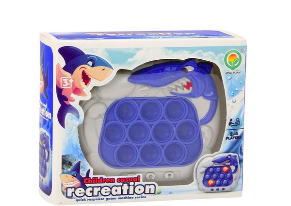 Sensory Game Pop-It Console Shark Lights Sounds Blue