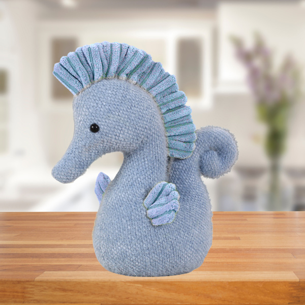Plush Mascot Water Horse Cuddly Toy Blue 25cm