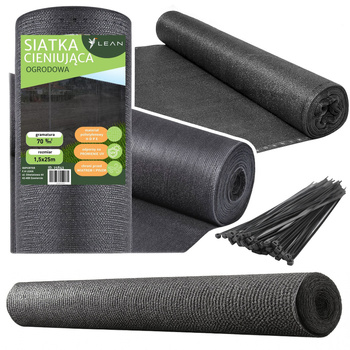 Schattennetz für Zaun, Zaunabdeckung, Schwarz, 1,5 m, 25 m, 70 g/m²