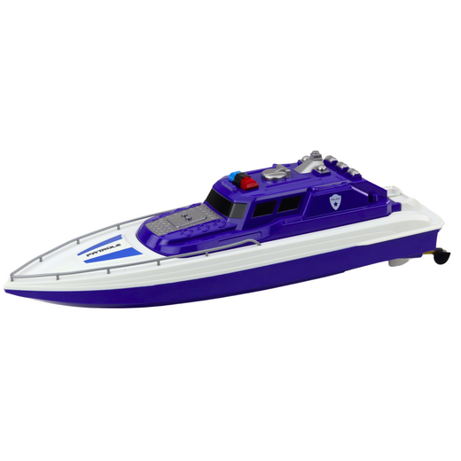 Ferngesteuertes RC Boot 1:28 Polizei Blau