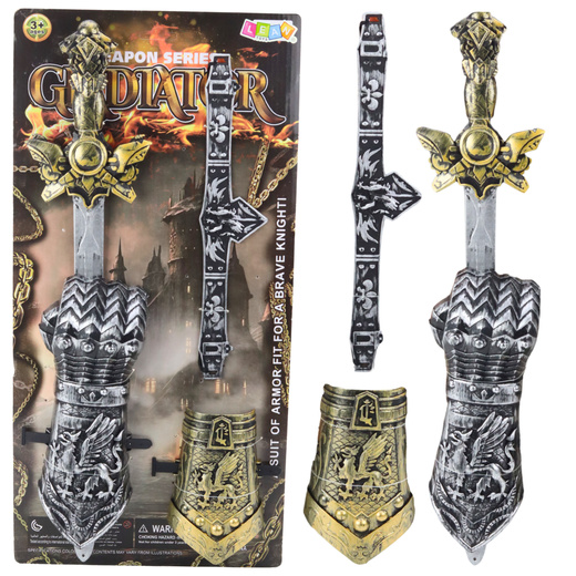 Ritterset Gladiator Schwertschützer Gürtel verziert