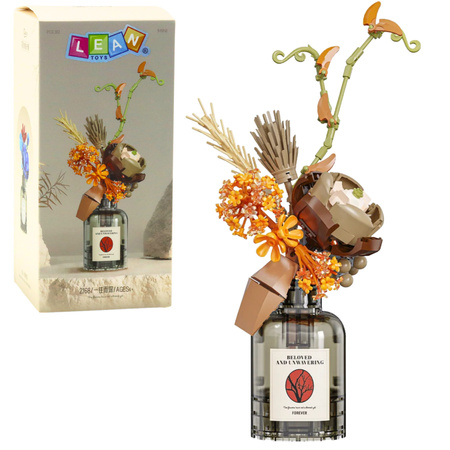 Bausteine Herbstlicher Blumenstrauß in einer Vase Beige und Braun 362 Teile