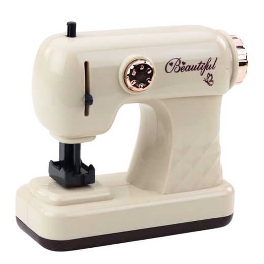 Toy Sewing Machine With Mouse For Kids Light White