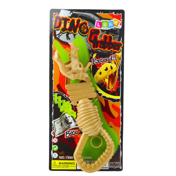 Biting Skeleton Dinosaur Grapple Gun Brown