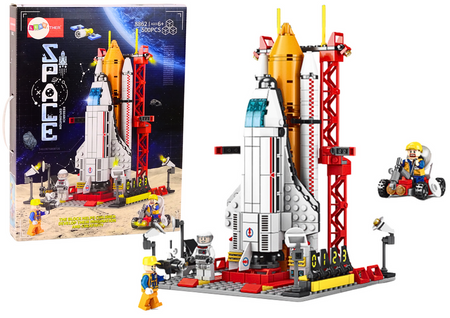 Raumschiff-Bausteine, Weltraumrakete, 506 Teile.