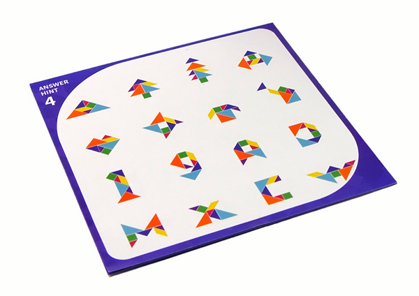 Układanka Tangram 7 Magnetycznych Klocków Puzzle Kolorowe