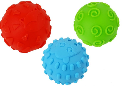 Balls of different size and structure for a baby 6 pcs