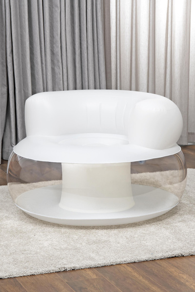 Dmuchany Fotel Biały 112 x 112 x 70 cm Bestway 75138